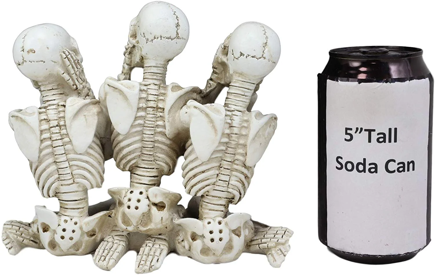 Ebros Gift Hear See Speak no Evil Skeleton Resin Figurine - Image 6