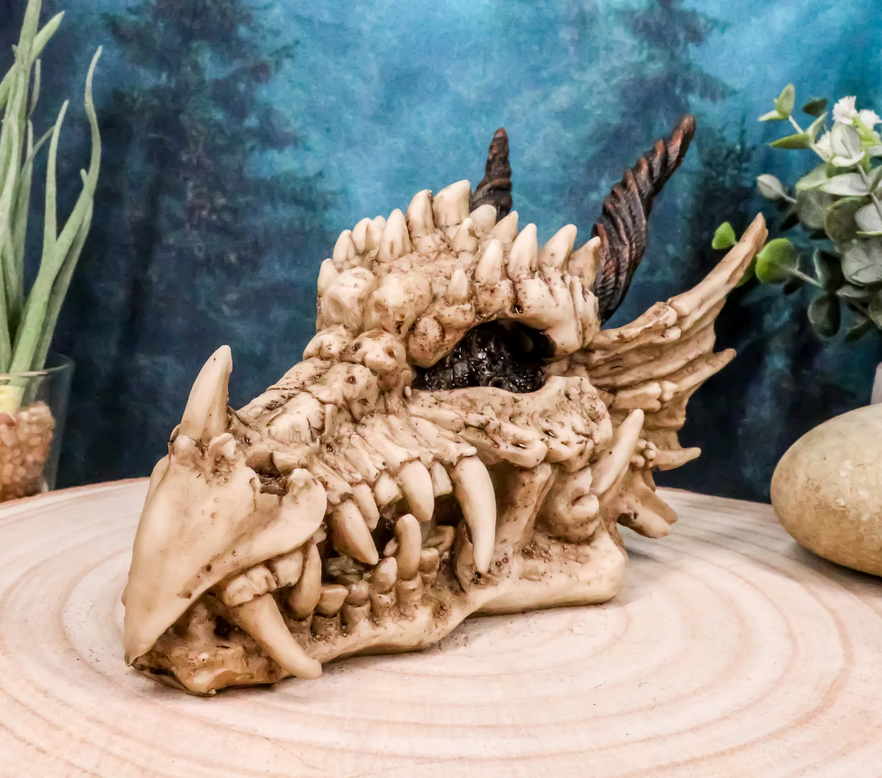 Ebros Jurassic Beowulf Elder Dragon Head Skull Realistic Fossil Statue 7.75" L - Image 8