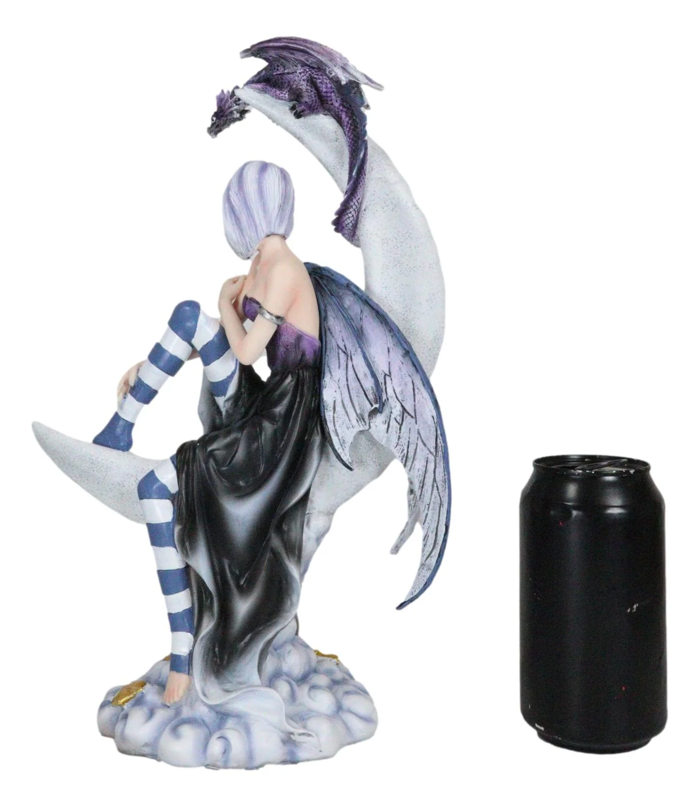 Ebros Gift Large Celestial Crescent Moon Fairy With Pet Dragon Figurine 13"H - Image 9