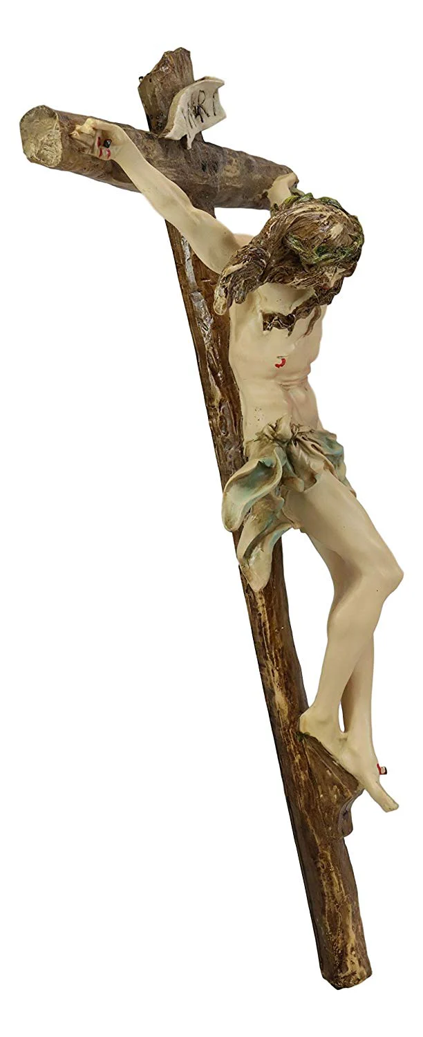 Ebros Large Jesus Christ at Calvary Crucifix INRI Wall Cross Hanging Plaque 20"H - Image 4