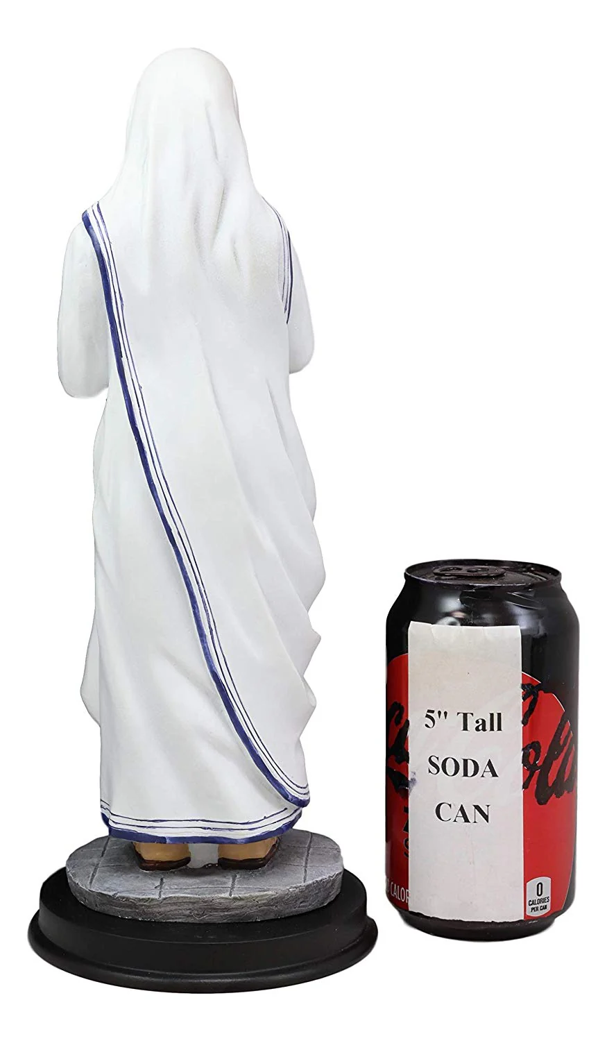 Roman Catholic Saint Mother Teresa of Calcutta Statue With Brass Name Plate 11"H - Image 5
