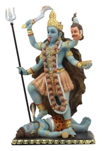 Ebros Gift Mahavidya Devi Kali Holding Severed Head Of The Ego Figurine 9"Tall In Vivid Colors Hindu Goddess Of Time And Death Eastern Enlightenment Altar Decor - Image 3