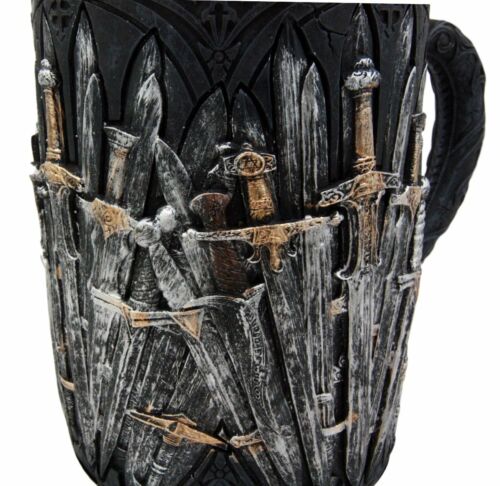 Ebros Gift Medieval Renaissance Dragon Iron Throne Of Swords Coffee Mug Drinking Beer Stein Tankard Cup - Image 2