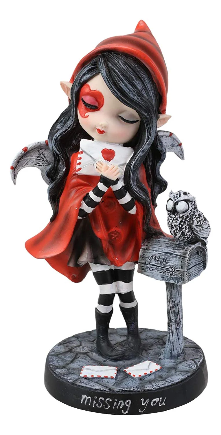 6.75" Height Dolly Fae Fairy Missing You w/ Mailbox Owl Figurine Selina Fenech - Image 3