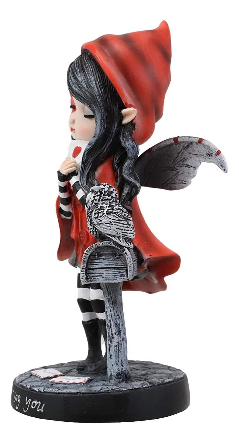 6.75" Height Dolly Fae Fairy Missing You w/ Mailbox Owl Figurine Selina Fenech - Image 4