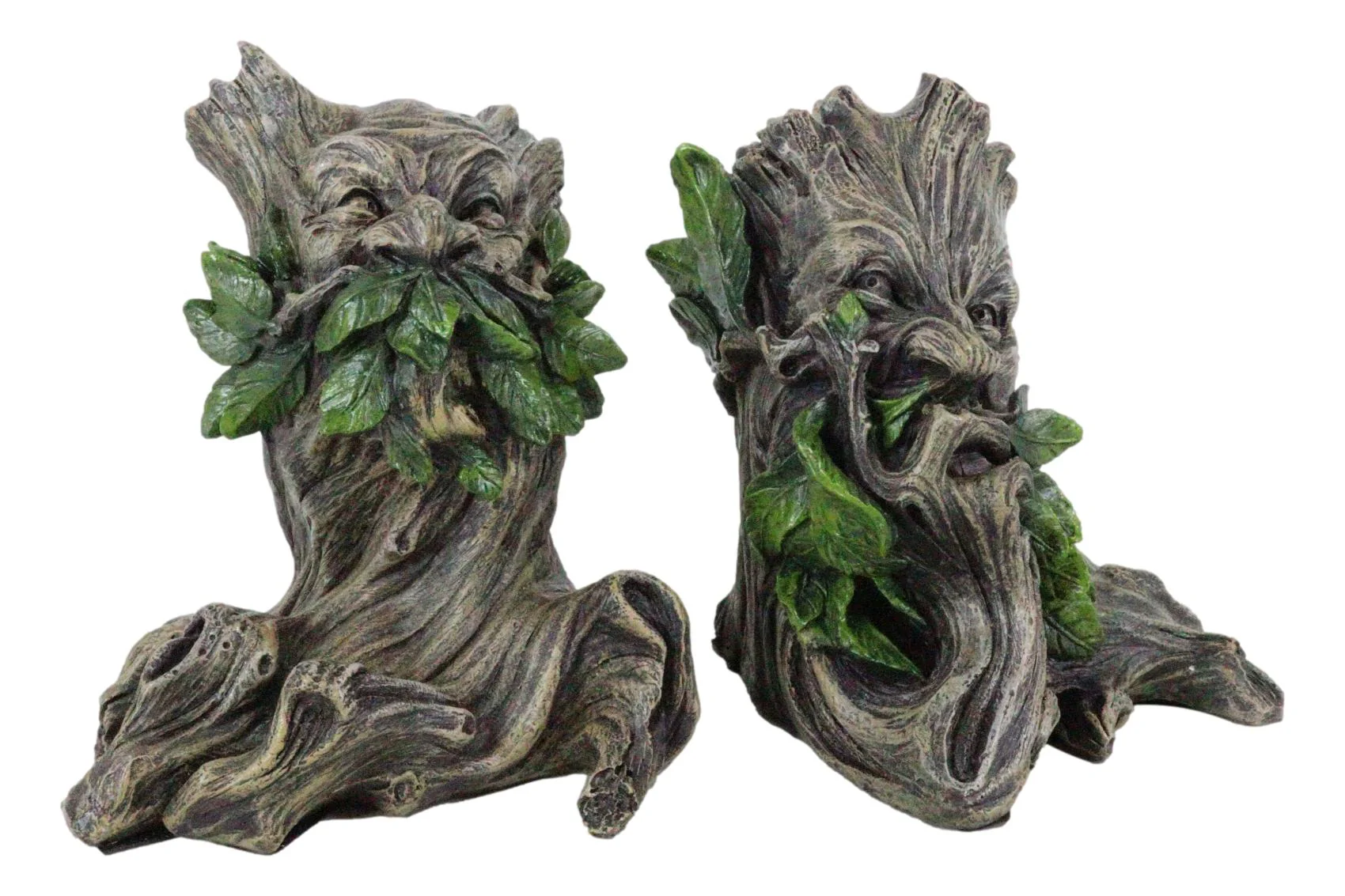 Ebros Celtic Forest Spirit Greenman Decorative Bookends Figurine Pair 5.5"H Set - Image 6