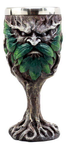 Ebros Myths & Legends Mysterious Forest Spirit Greenman Deity Wine Goblet Chalice Cup - Image 4