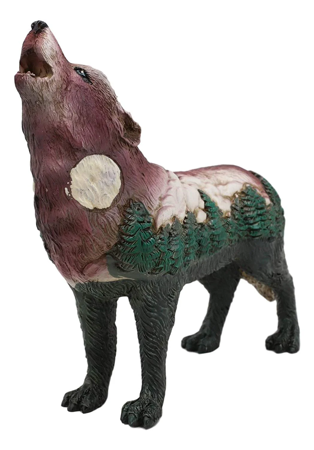 Ebros Gift Native Tribal Howling Wolf Totem Spirit Figurine Collection 6.25" L Animal Decor Statue (Snow Angel Wings) - Image 3