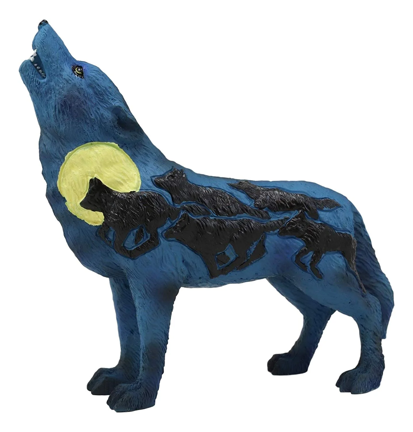 Ebros Alpha Wolf Spirit Collection Howling Cries Of The Full Moon Night Statue Decor - Image 3