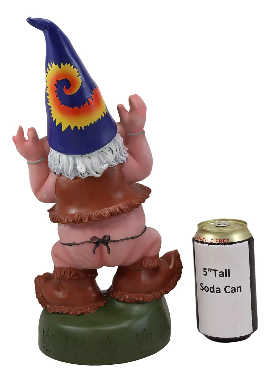 Ebros Free Spirited Hippie Garden Old Mr Gnome Statue Happiness Is Home Grown - Image 3