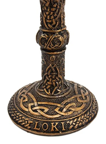 Ebros Gift Norse Mythology Shapeshifter Trickster God Jotunn Loki 6oz Resin Wine Goblet Chalice With Stainless Steel Liner - Image 3
