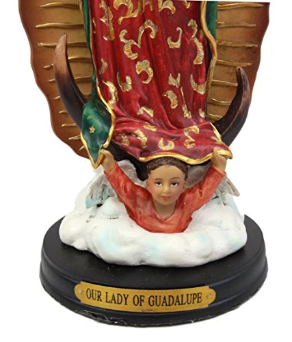 Ebros Gift Our Blessed Virgin Lady of Guadalupe Holy Mother Catholic Divinity Figurine 12" H with Brass Plate Base - Image 2