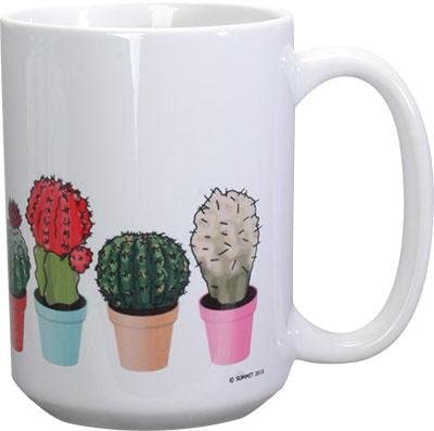 Ebros Gift Rainbow Cactus Mug Ceramic Coffee Mug 15 ounces Capacity 4.5"H - Image 2