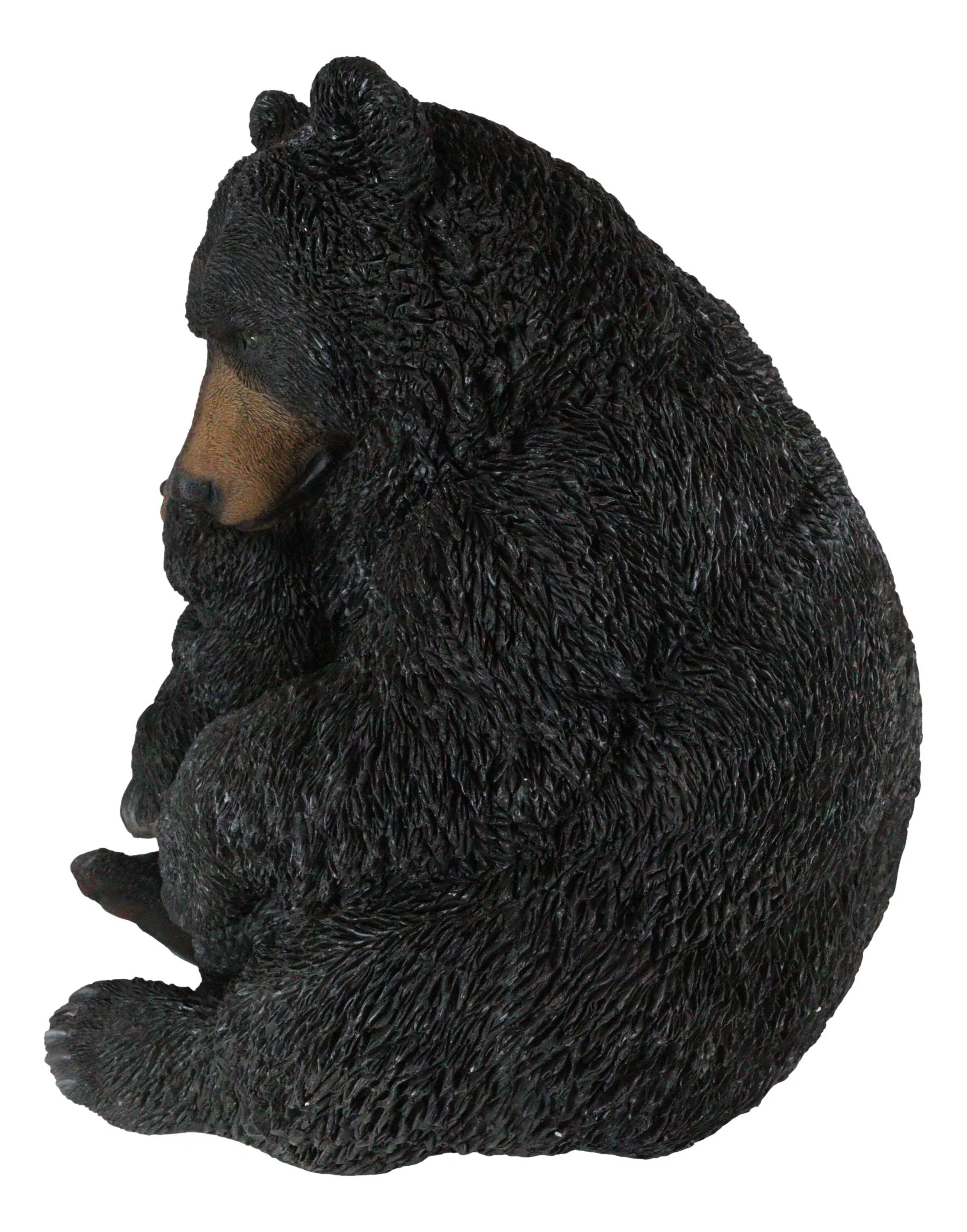 Ebros Large Rustic Forest Black Mother Bear Cuddling Baby Cub Statue 21.5" Tall - Image 5