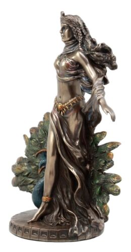Ebros Gift Roman Juno Greek Goddess Hera with Sacred Peacock Statue - Image 2