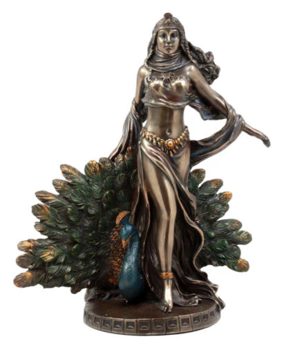 Ebros Gift Roman Juno Greek Goddess Hera with Sacred Peacock Statue - Image 3