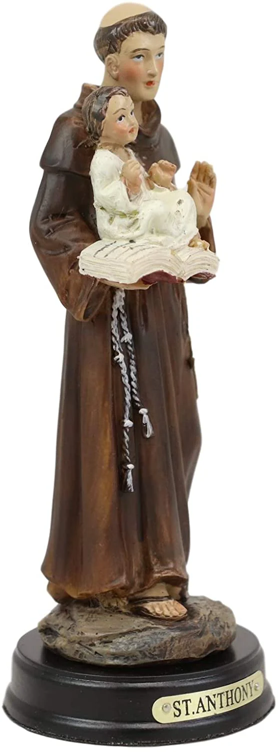 Ebros Gift Saint Anthony Carrying Baby Jesus Decorative Figurine 5.5" Tall - Image 3