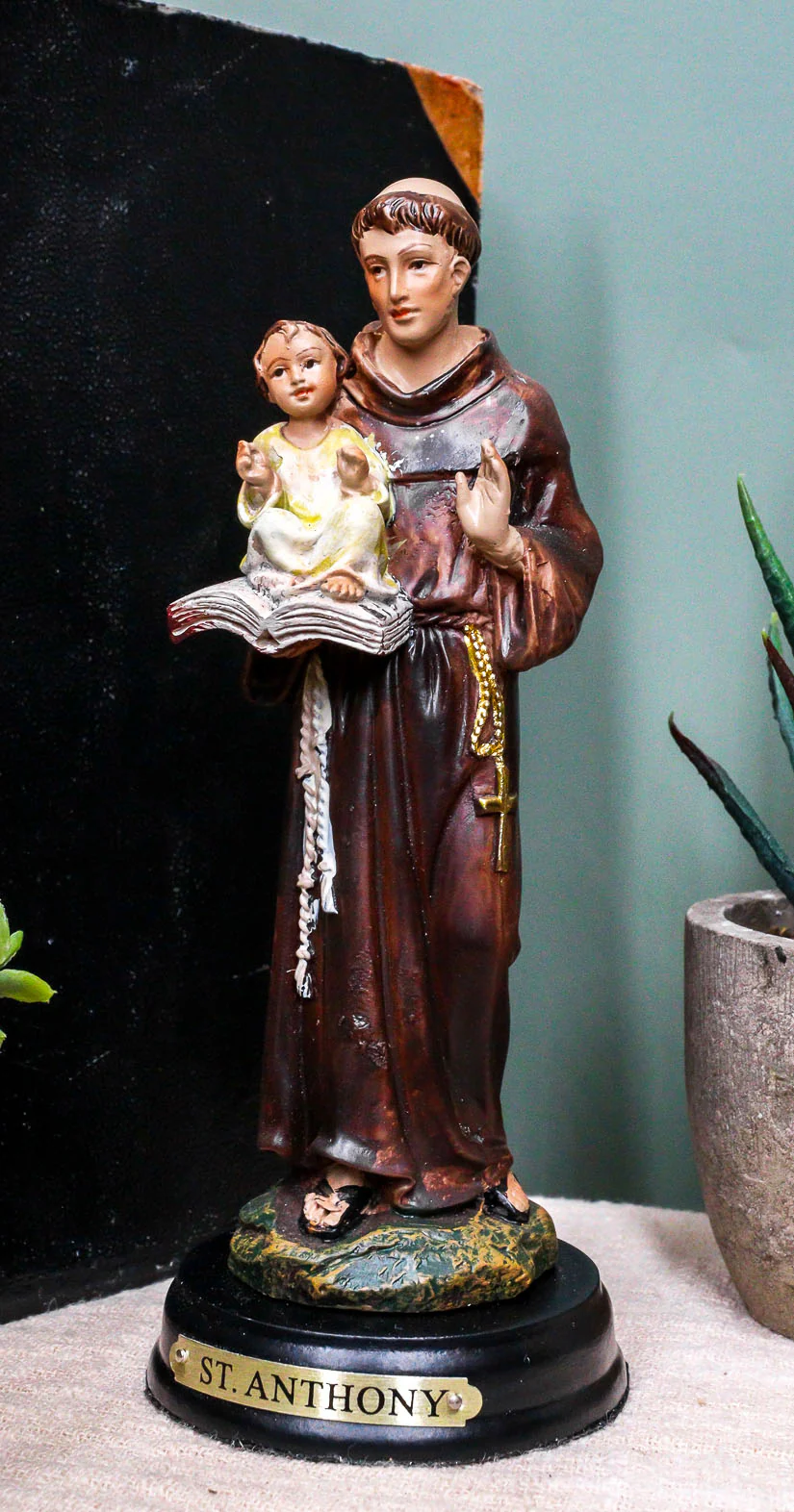 Ebros Gift Saint Anthony Carrying Baby Jesus Decorative Figurine 5.5" Tall - Image 5