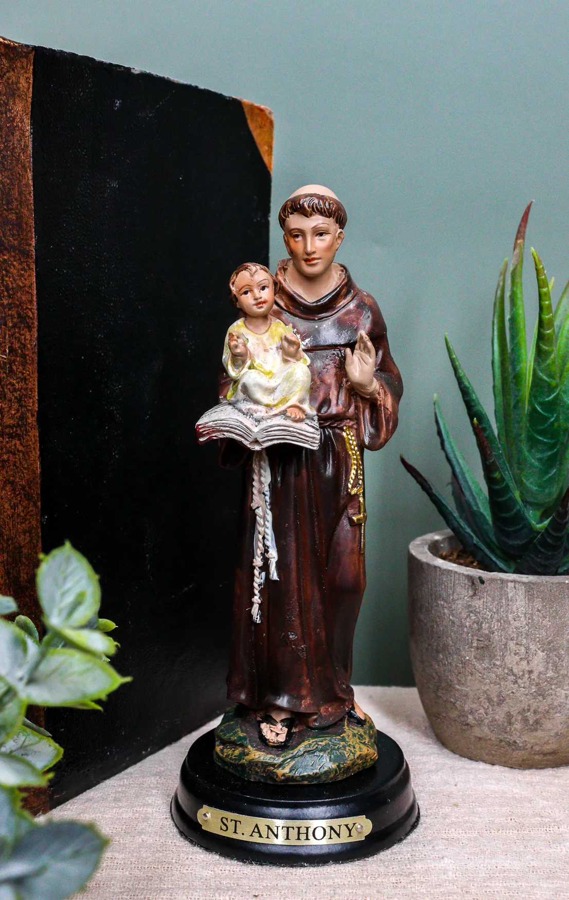 Ebros Gift Saint Anthony Carrying Baby Jesus Decorative Figurine 5.5" Tall - Image 6