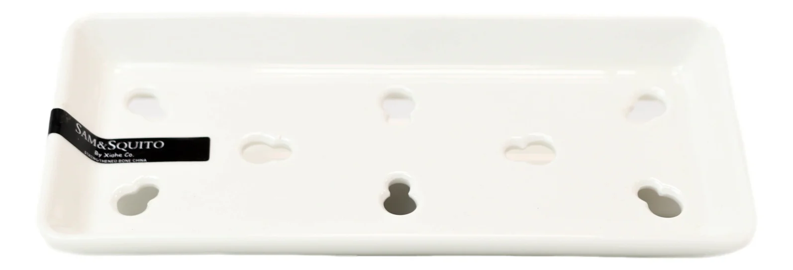 Ebros Japanese White Neta Zara Porcelain Sashimi Chef Serving Plate 2-PK For Sushi Box - Image 7