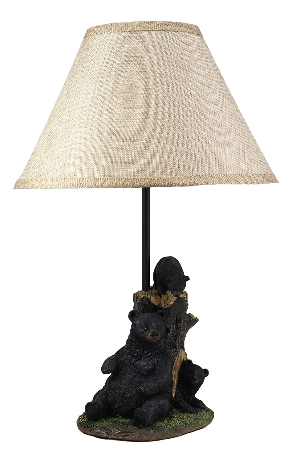 Ebros Gift Shade Only For Whimsical Rustic Black Momma Bear with Cubs Playing Hide and Seek by A Tree Table Lamp - Image 2
