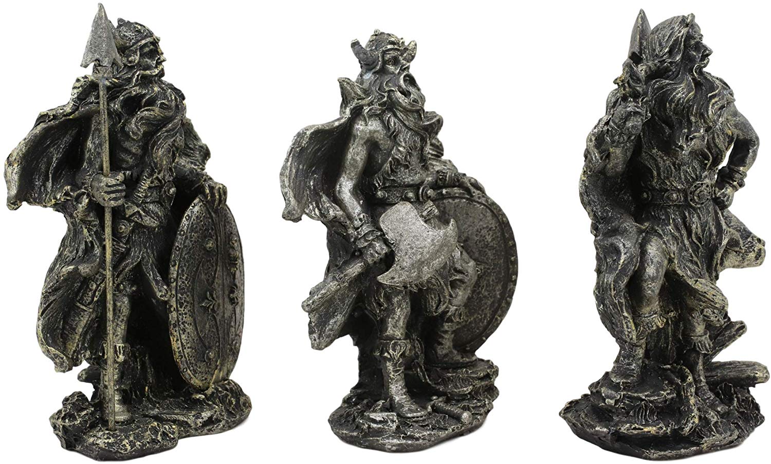 Ebros Gift Small Norse Viking Warlock Gods and Sorcerer Statue Set of 3 Figurine - Image 4