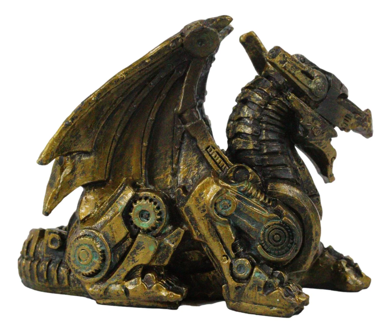Ebros Gift Steampunk Dragon Figurine Cyber Robot Flying Machine Decorative Figure 3.5"L - Image 5
