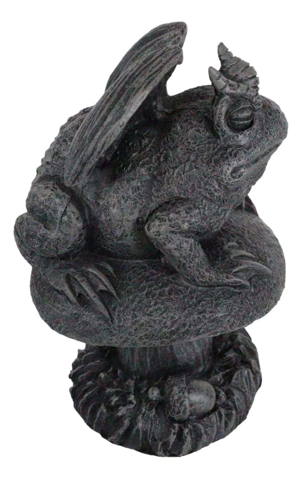 Ebros Gift Toad Gargoyle on Mushroom Figurine Collectible 5" Height Horned - Image 2
