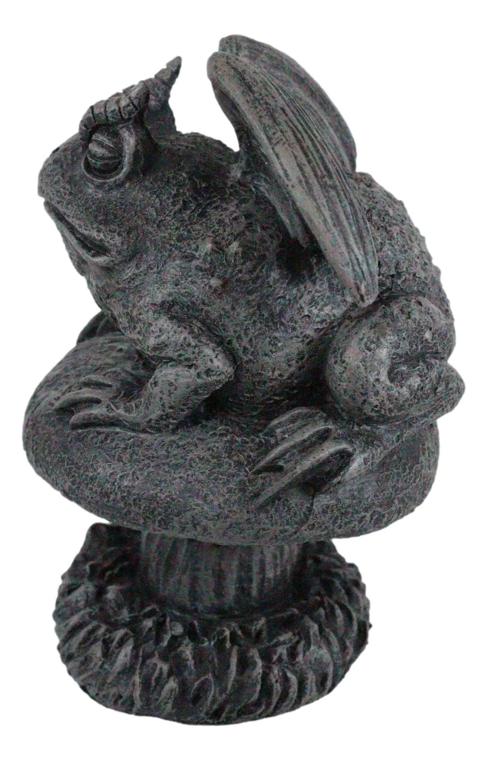 Ebros Gift Toad Gargoyle on Mushroom Figurine Collectible 5" Height Horned - Image 3