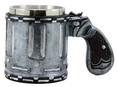 Ebros Gift Western Revolver Gun Pistol Barrel Case Stein Tankard Coffee Cup 6.75"L - Image 4