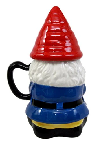 Ebros Mr Gnome Eating Cookie Lidded Ceramic Mug Coffee Cup Home Kitchen Decor - Image 4