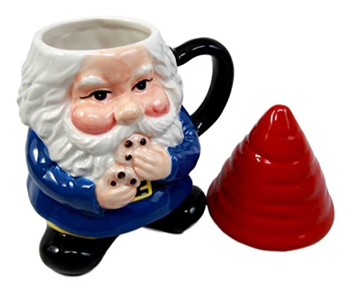 Ebros Mr Gnome Eating Cookie Lidded Ceramic Mug Coffee Cup Home Kitchen Decor - Image 6