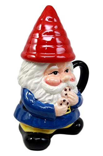 Ebros Mr Gnome Eating Cookie Lidded Ceramic Mug Coffee Cup Home Kitchen Decor - Image 7