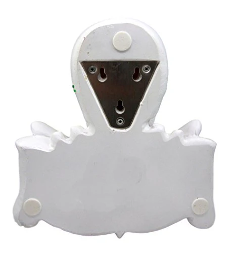Ebros Gift White Day Of The Dead Sugar Skull Floral Skeleton Toilet Paper Holder Bathroom Wall Decoration Figurine - Image 5
