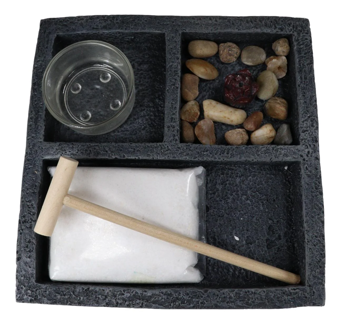 Square Buddha Zen Garden Set Lotus Incense And Candle Holder Meditation Kit - Image 7