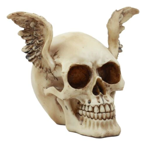 Ebros Day Of The Dead Guardian Angel Winged Skull Statue Time Waits For No Man Figure - Image 3