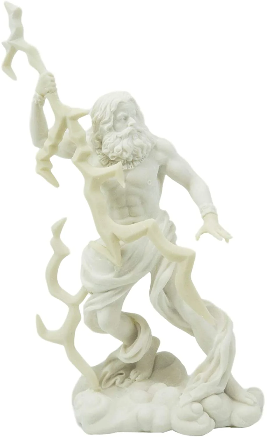 Ebros Greek God Zeus Jupiter On Clouds Holding Lightning Bolt Statue 11.25" H - Image 3