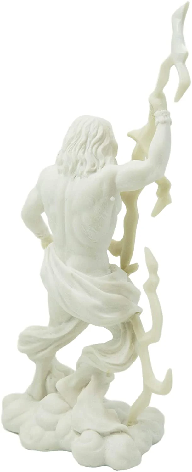 Ebros Greek God Zeus Jupiter On Clouds Holding Lightning Bolt Statue 11.25" H - Image 5