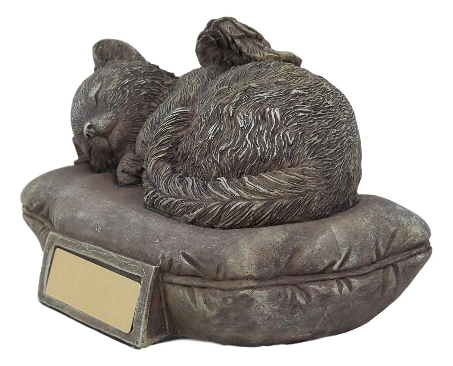 Heavenly Angel Cat Sleeping On Pillow Cremation Urn Small Pet Memorial Statue - Image 6