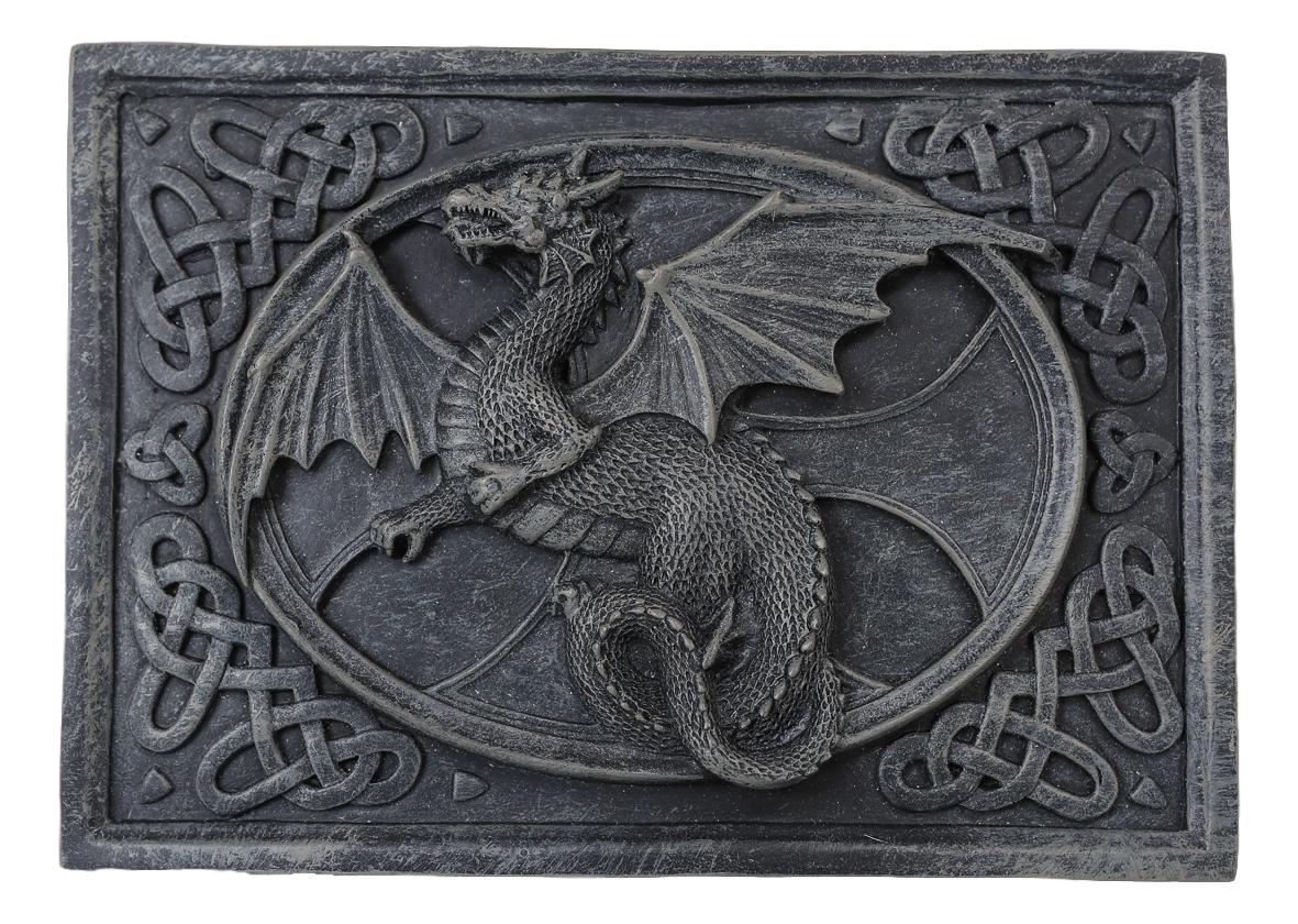 Ebros Celtic Knotwork Moon Dragon Voyage Decorative Jewelry Trinket Box Figurine 5"L - Image 9