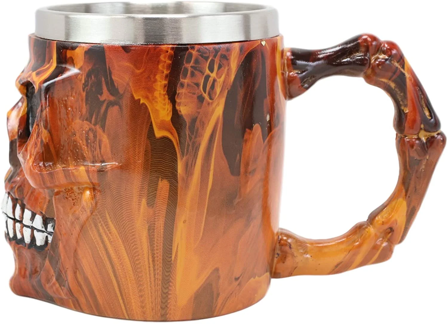 Ebros Inferno Fire Skull Face Drinking Coffee Mug Beverage Drinkware 6.25"W - Image 6