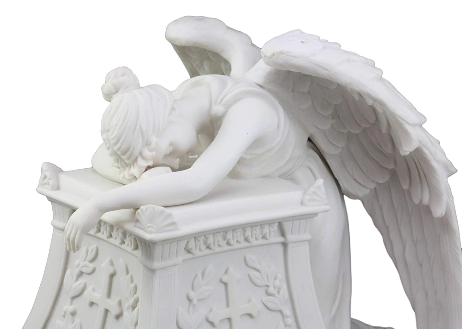 Ebros Inspirational Guardian Mourning Angel Cremation Urn 12.75" Tall 320 Cu In - Image 3