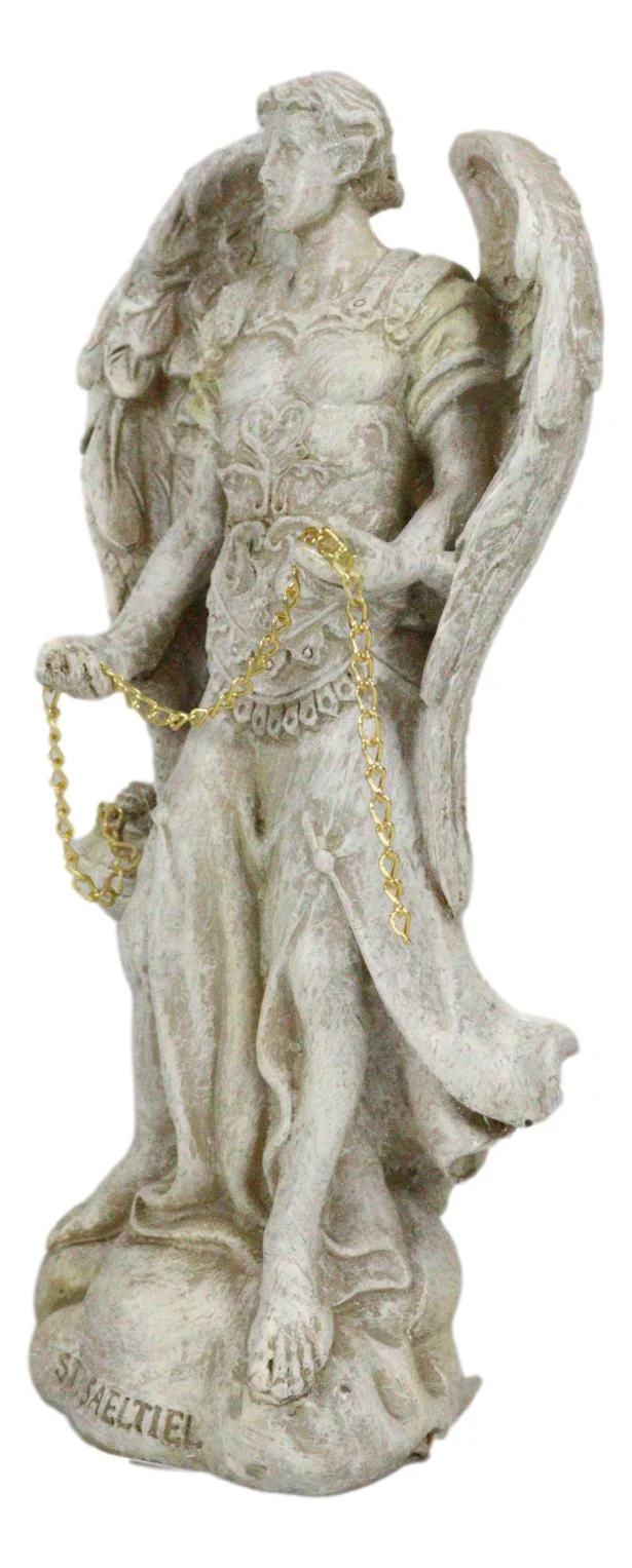 Ebros Holy Archangel Saint Sealtiel Statue 5"H Prayer of God Worship And Intercession - Image 5