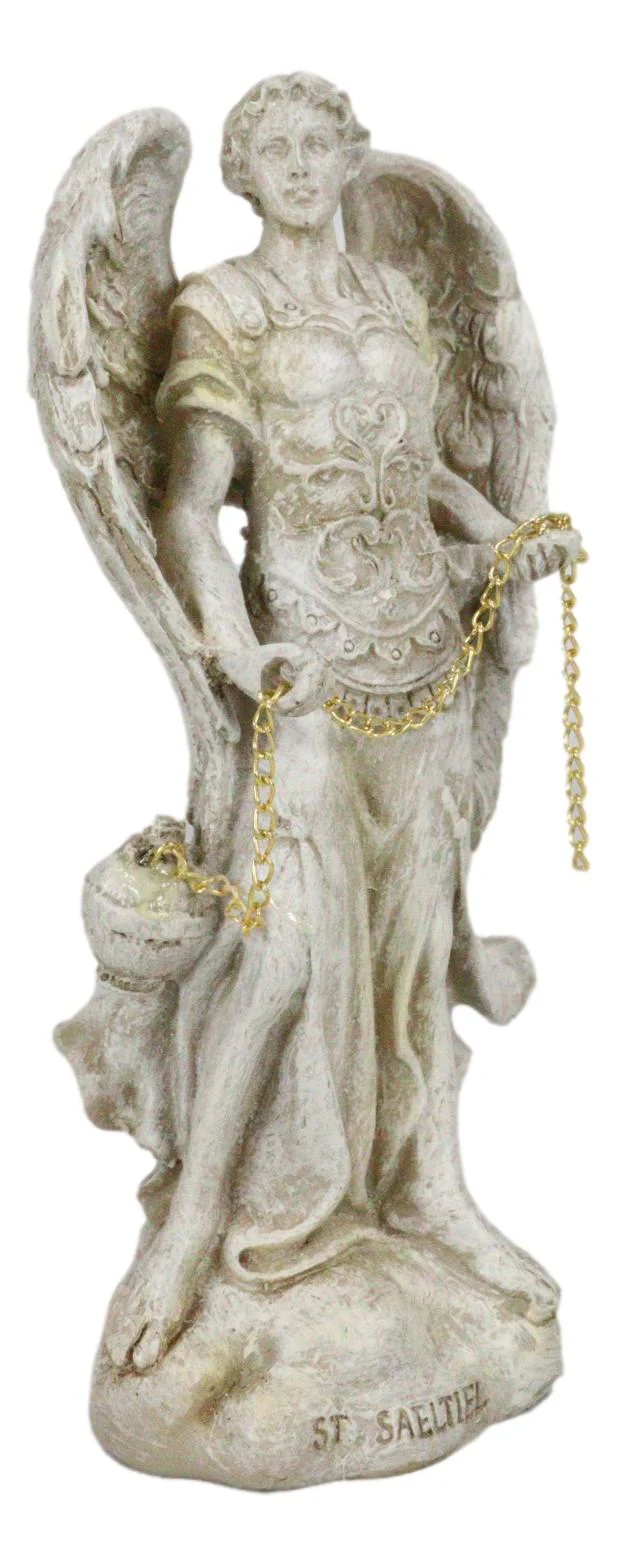Ebros Holy Archangel Saint Sealtiel Statue 5"H Prayer of God Worship And Intercession - Image 6