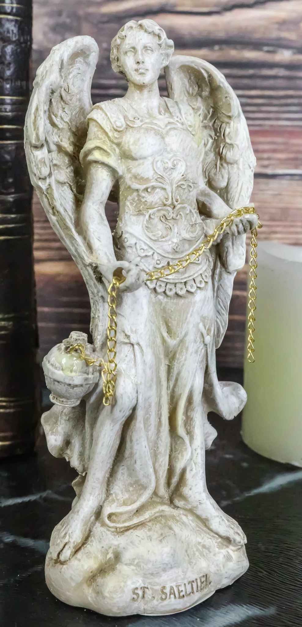 Ebros Holy Archangel Saint Sealtiel Statue 5"H Prayer of God Worship And Intercession - Image 8