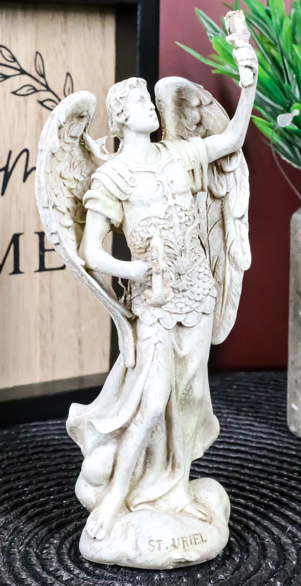 Ebros Archangel Saint Uriel Statue 5"H Light And Fire Of God Patron of Confirmation - Image 7