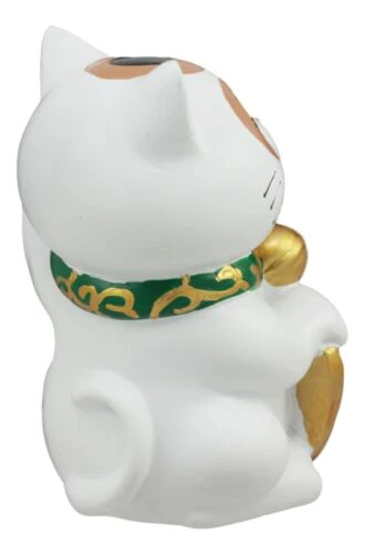 Ebros Japanese Luck And Fortune Charm White Beckoning Cat Maneki Neko Statue 4"Tall Tabletop Collectible Figurine - Image 5