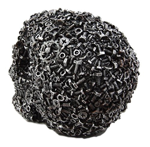 Ebros Junkyard Mechanic Gears Nuts Bolts And Screws Hardware Skull Decorative Figurine - Image 6