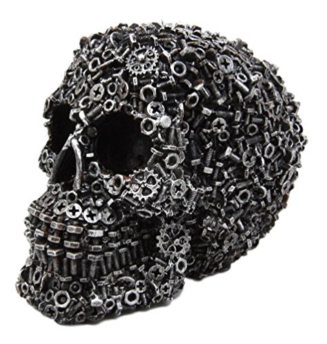 Ebros Junkyard Mechanic Gears Nuts Bolts And Screws Hardware Skull Decorative Figurine - Image 7