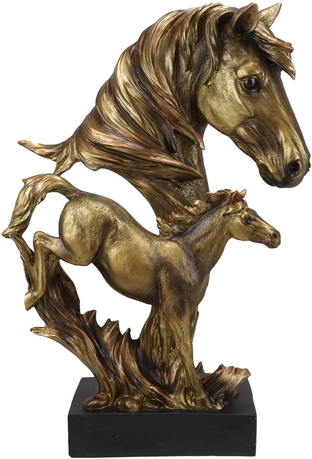 Ebros Large 15" H Wild Stallion Horse Bust Statue On Museum Style Pedestal Base - Image 5